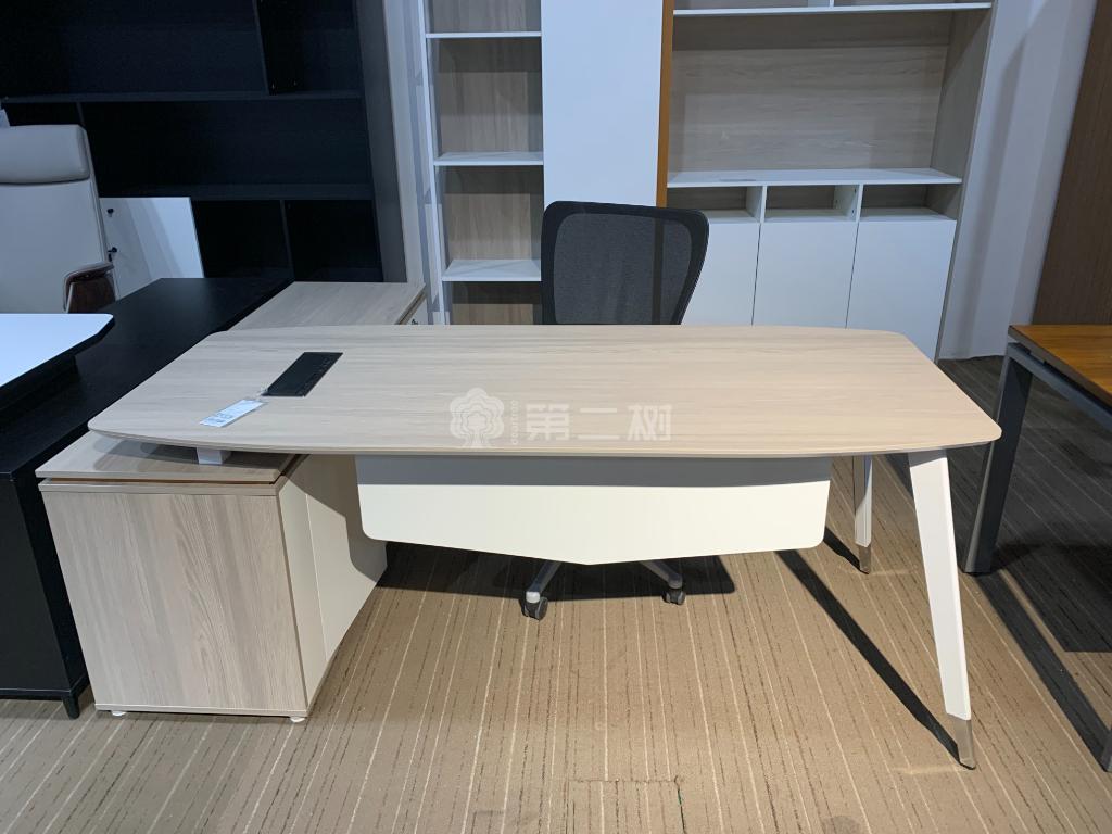 全新枫木色老板桌经理桌行政主管办公桌 带副台