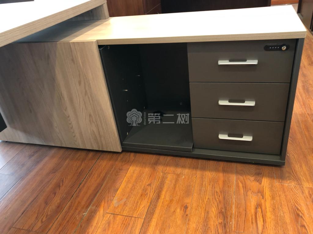 9成新二手班台老板桌L型经理桌办公桌电脑桌 带副柜