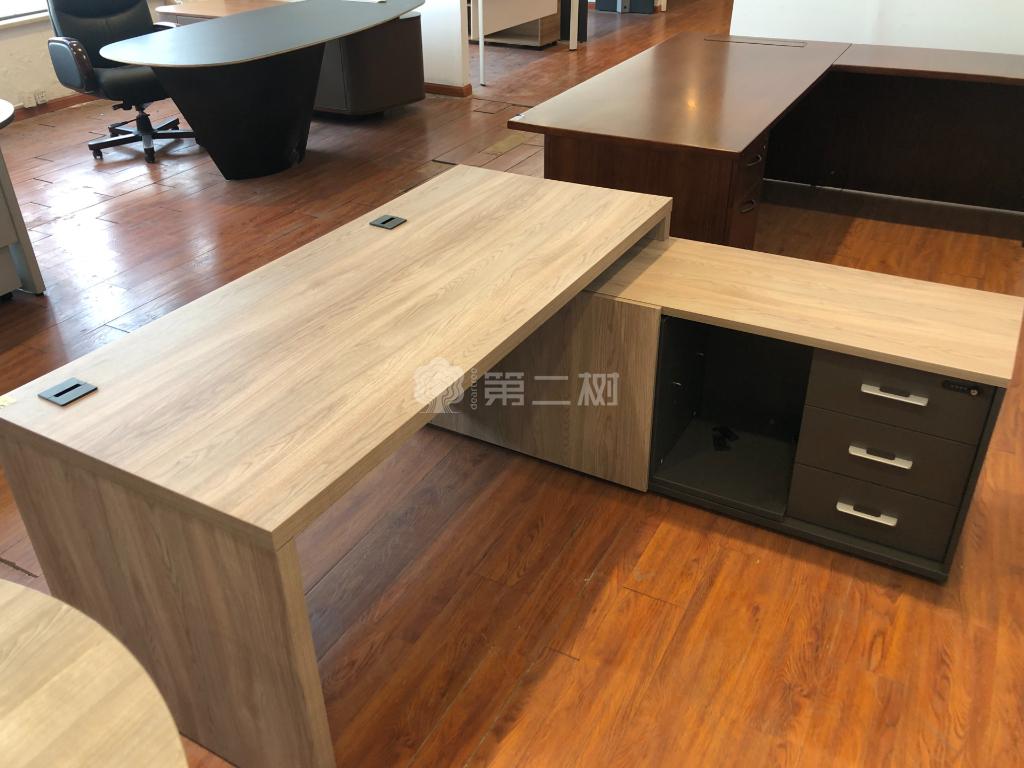 9成新二手班台老板桌L型经理桌办公桌电脑桌 带副柜