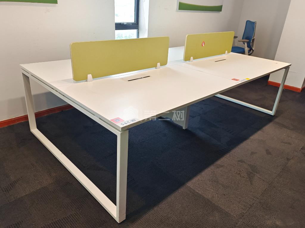 9成新百利文仪二手开放式办公桌工位员工电脑桌职员长条桌子 1.4米尺寸