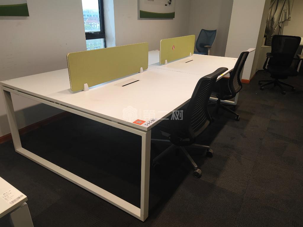 9成新百利文仪二手开放式办公桌工位员工电脑桌职员长条桌子 1.4米尺寸
