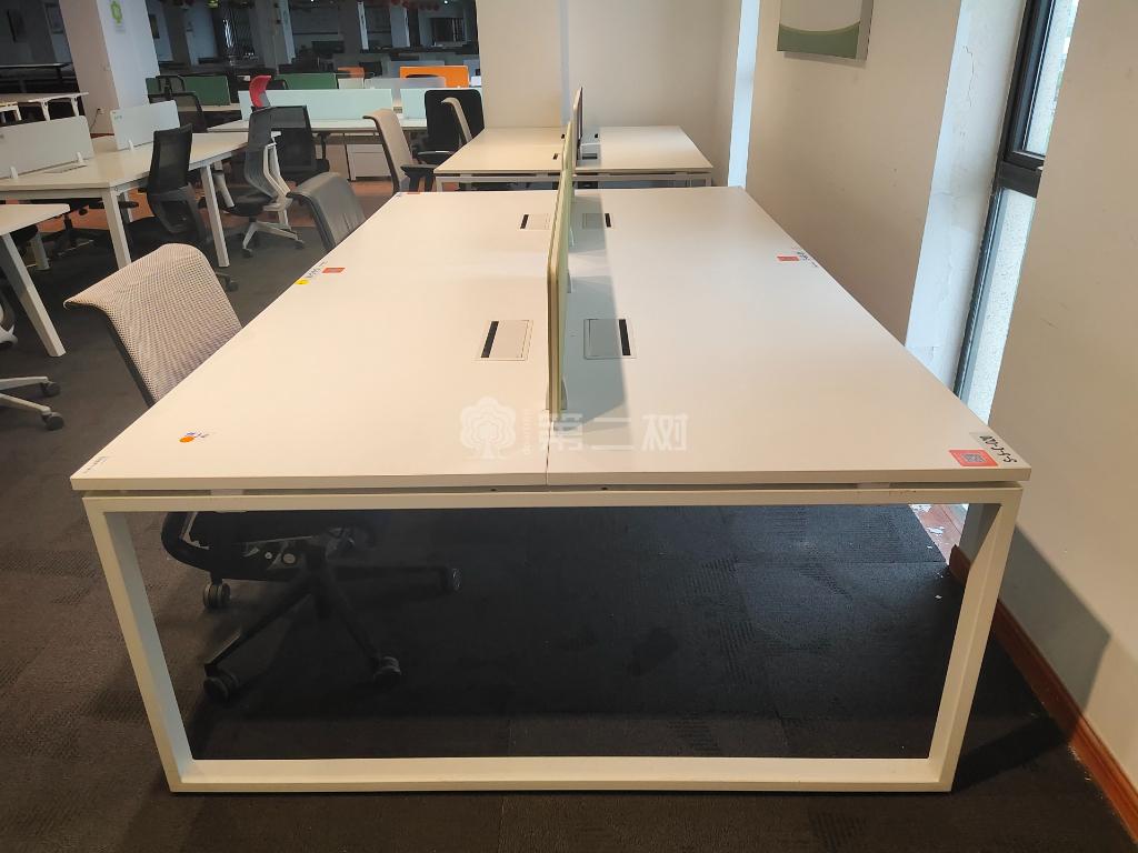 9成新百利文仪二手开放式办公桌工位员工电脑桌职员长条桌子 1.4米尺寸