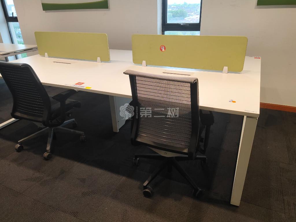 9成新百利文仪二手开放式办公桌工位员工电脑桌职员长条桌子 1.4米尺寸