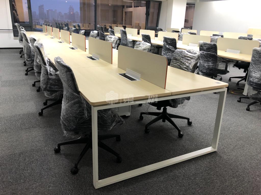 9成新Onlead/欧林二手开放式工位员工办公桌电脑桌职员长条桌子