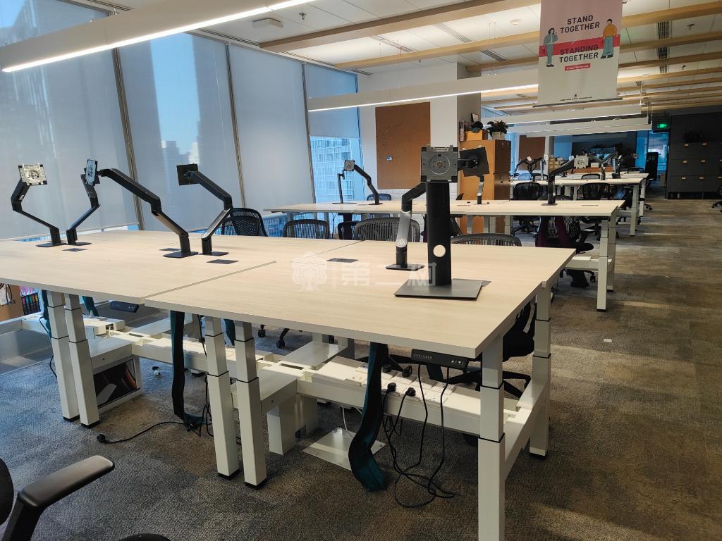 9成新Hermanmiller/赫曼米勒二手升降桌办公桌电脑桌 枫木色