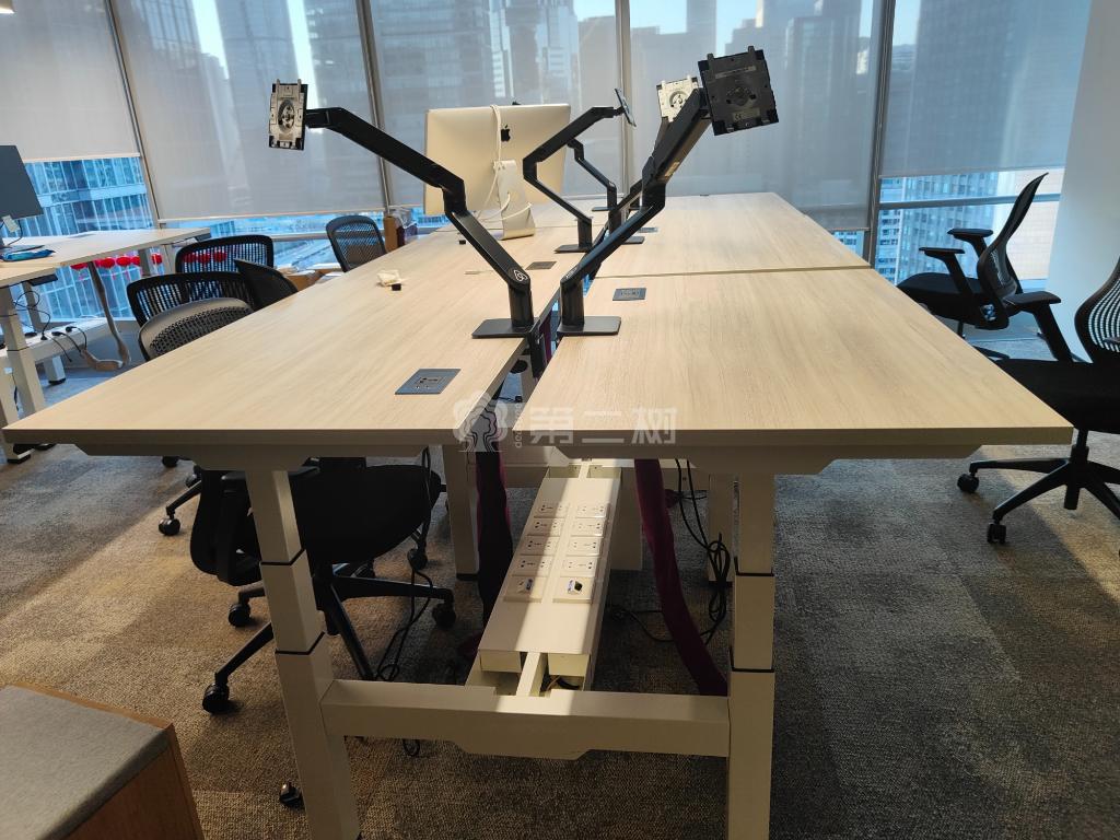 9成新Hermanmiller/赫曼米勒二手升降桌办公桌电脑桌 枫木色