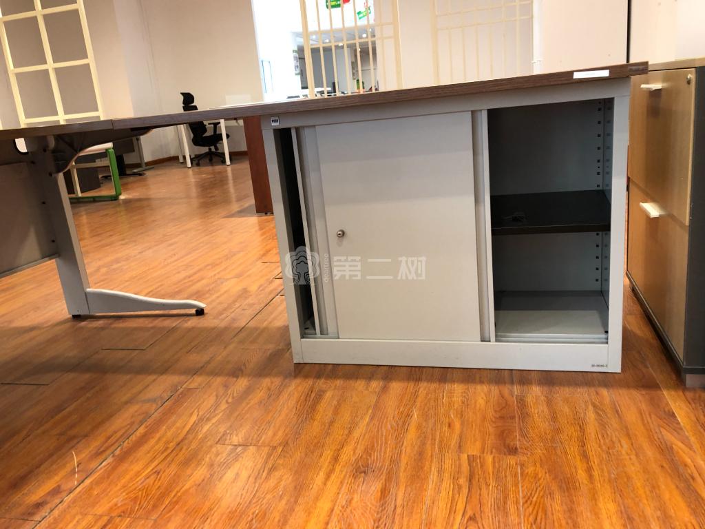 9成新科誉POSH二手经理桌老板桌枫木色班台 带副柜