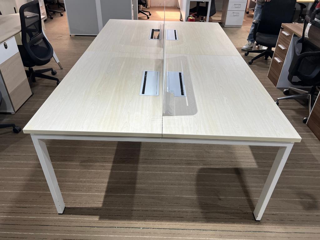 9成新欧林二手开放式工位员工办公桌电脑桌屏风卡座