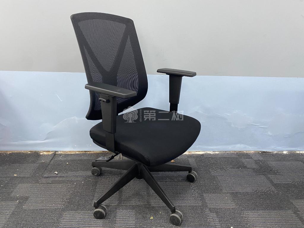 9成新黑色二手办公椅电脑椅职员座椅简约靠背椅子