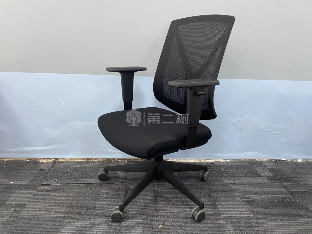 9成新黑色二手办公椅电脑椅职员座椅简约靠背椅子