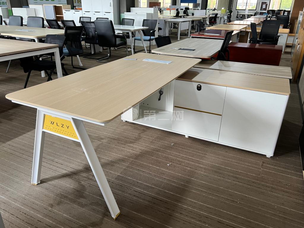 枫木色经理桌老板桌主管行政办公桌电脑桌子L型班台