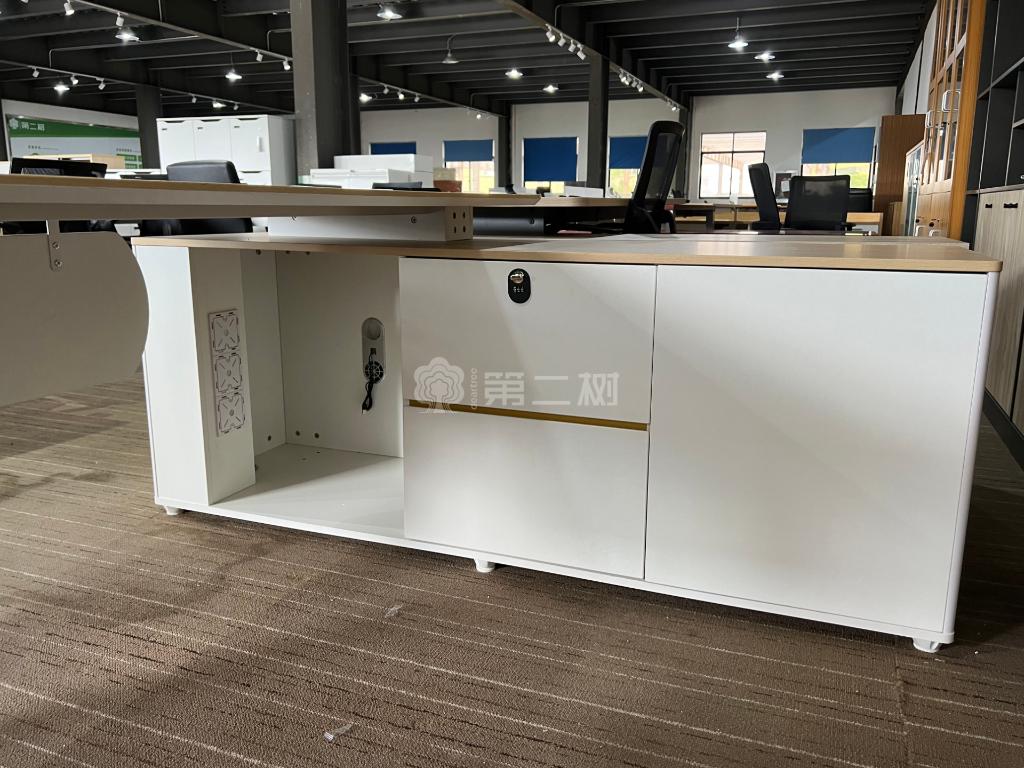 枫木色经理桌老板桌主管行政办公桌电脑桌子L型班台