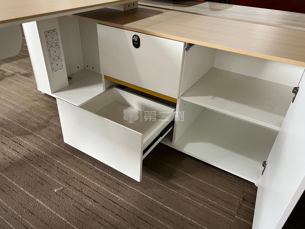 枫木色经理桌老板桌主管行政办公桌电脑桌子L型班台