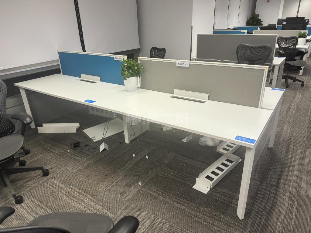 赫曼米勒Hermanmiller二手直板屏风工位员工办公桌电脑桌1.6米尺寸