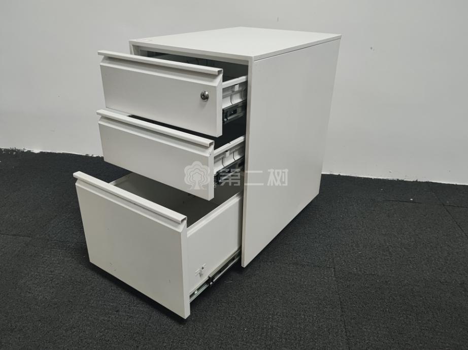 品牌二手活动柜钢制小推柜三抽可移动柜子桌下储物柜