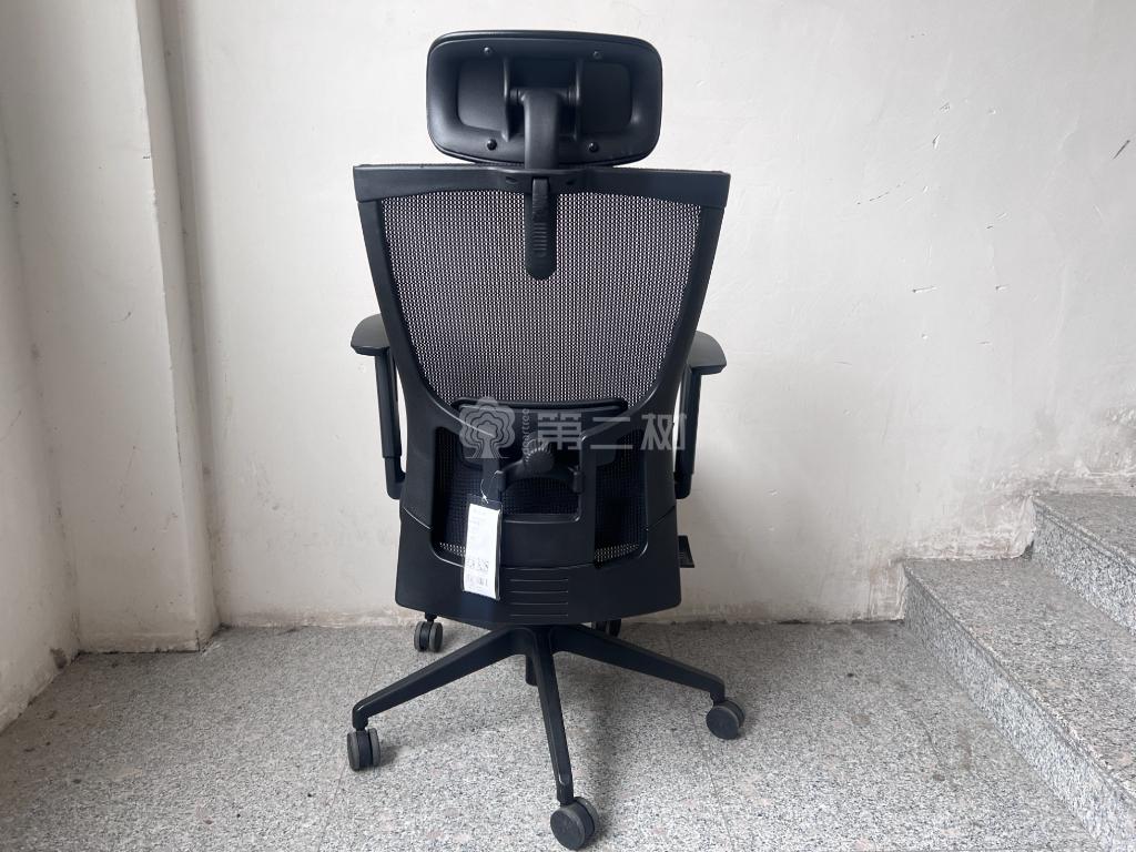 优比二手办公椅电脑椅职员椅子转椅黑色座椅 带头枕