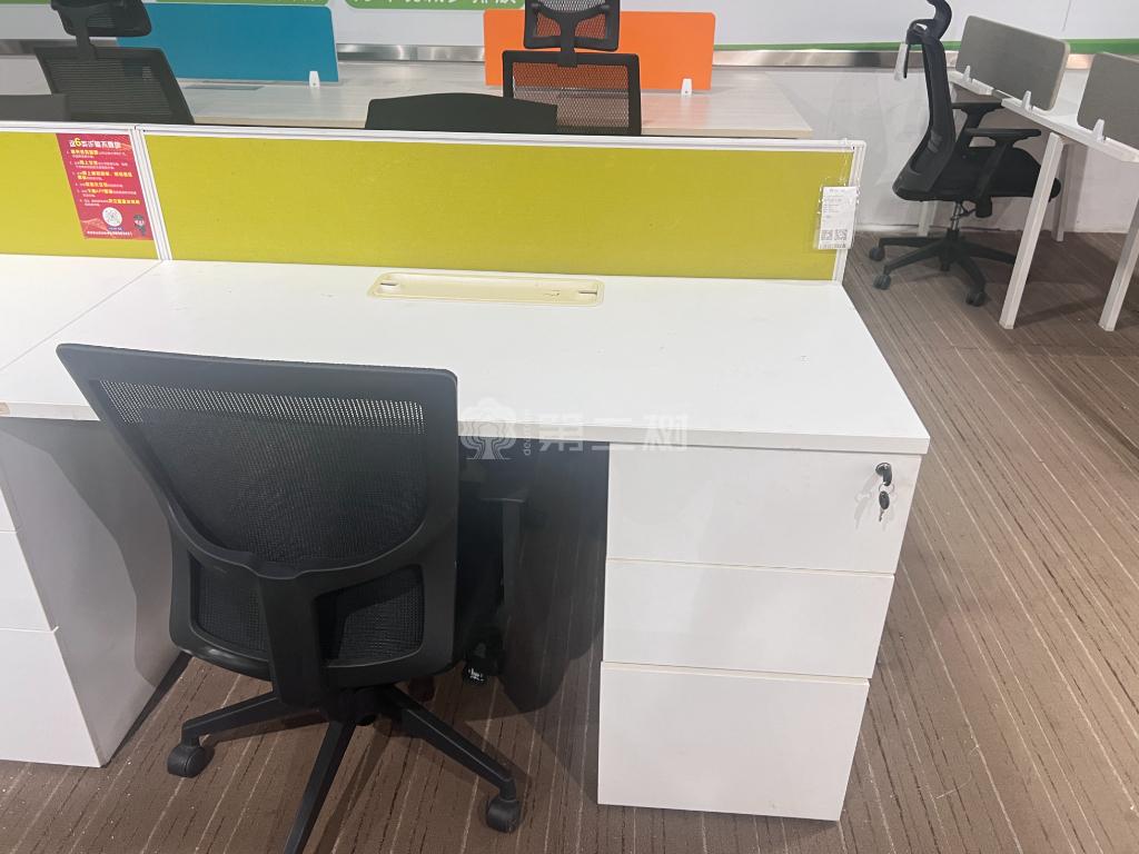 欧林二手办公桌电脑桌职员桌屏风工位2/4/6人位办公桌椅组合