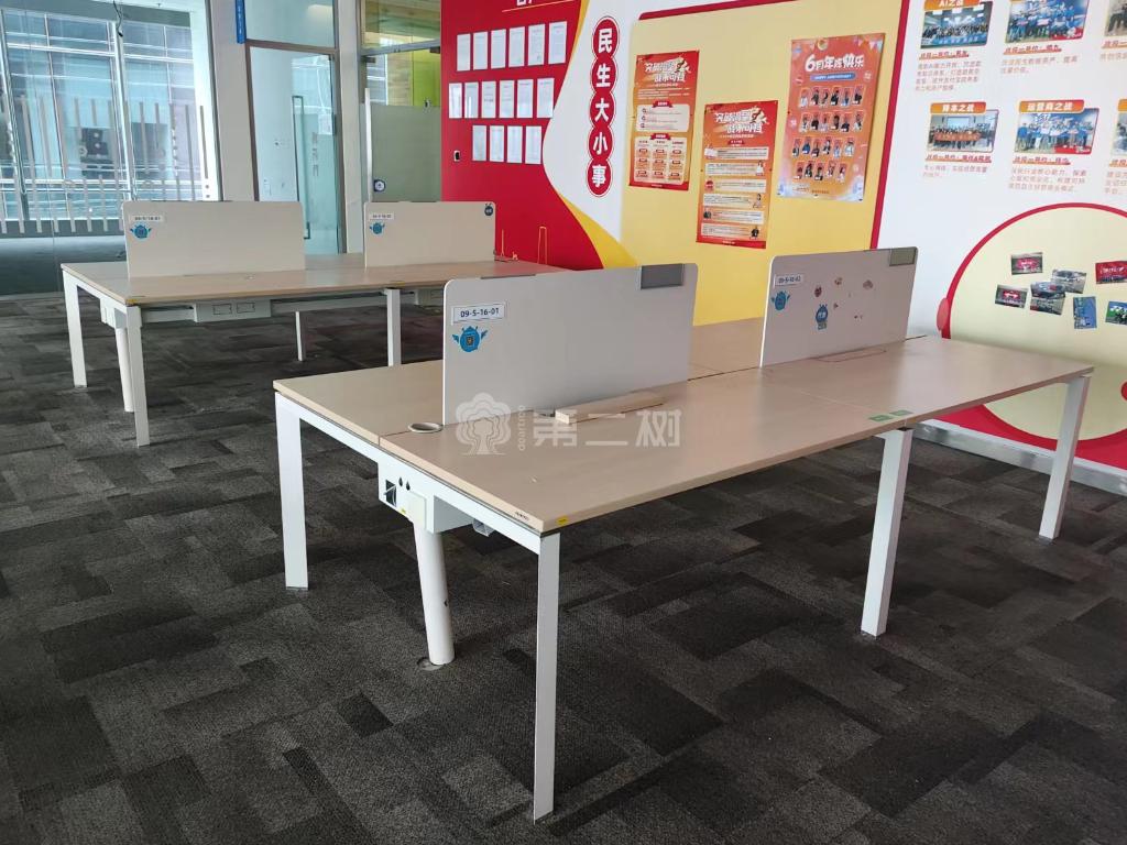 圣奥二手职员桌员工办公桌屏风工位开放式电脑桌子 枫木色