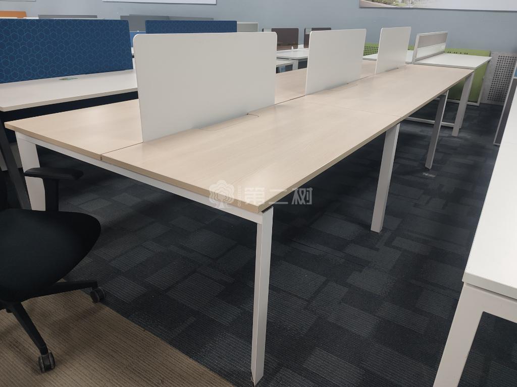 圣奥二手职员桌员工办公桌屏风工位开放式电脑桌子 枫木色