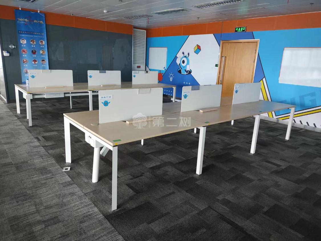 圣奥二手职员桌员工办公桌屏风工位开放式电脑桌子 枫木色