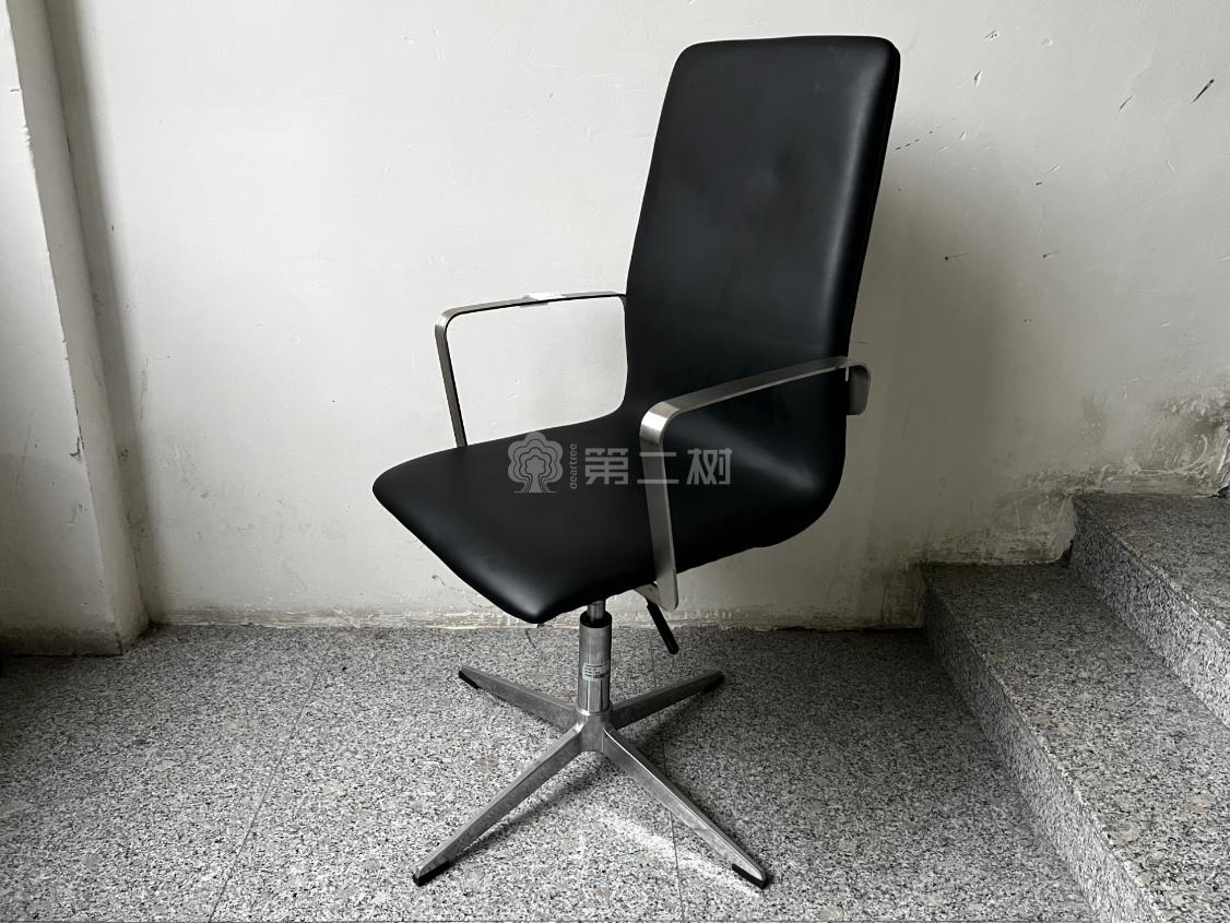国产品牌二手皮质办公椅转椅电脑椅黑色椅子洽谈椅