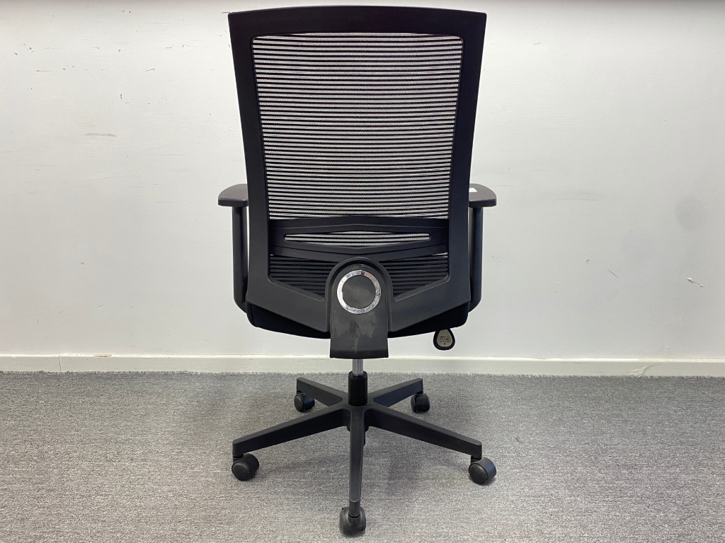 9成新震旦二手办公椅电脑椅职员椅员工座椅转椅网布椅子 黑色