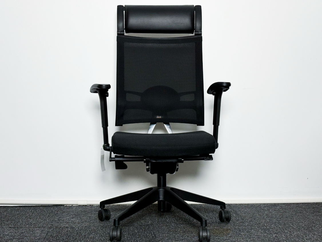 美时Lamex二手办公椅电脑椅职员椅带头枕椅子转椅