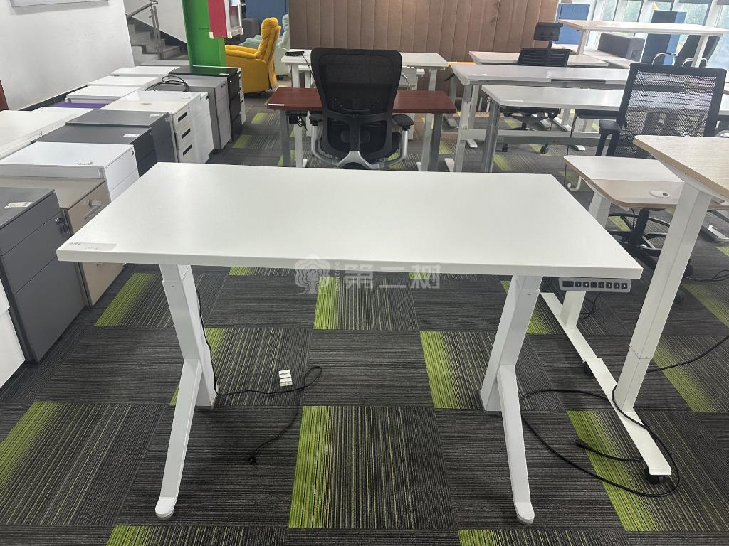 9成新二手电动升降桌办公桌电脑桌职员桌1.2米尺寸