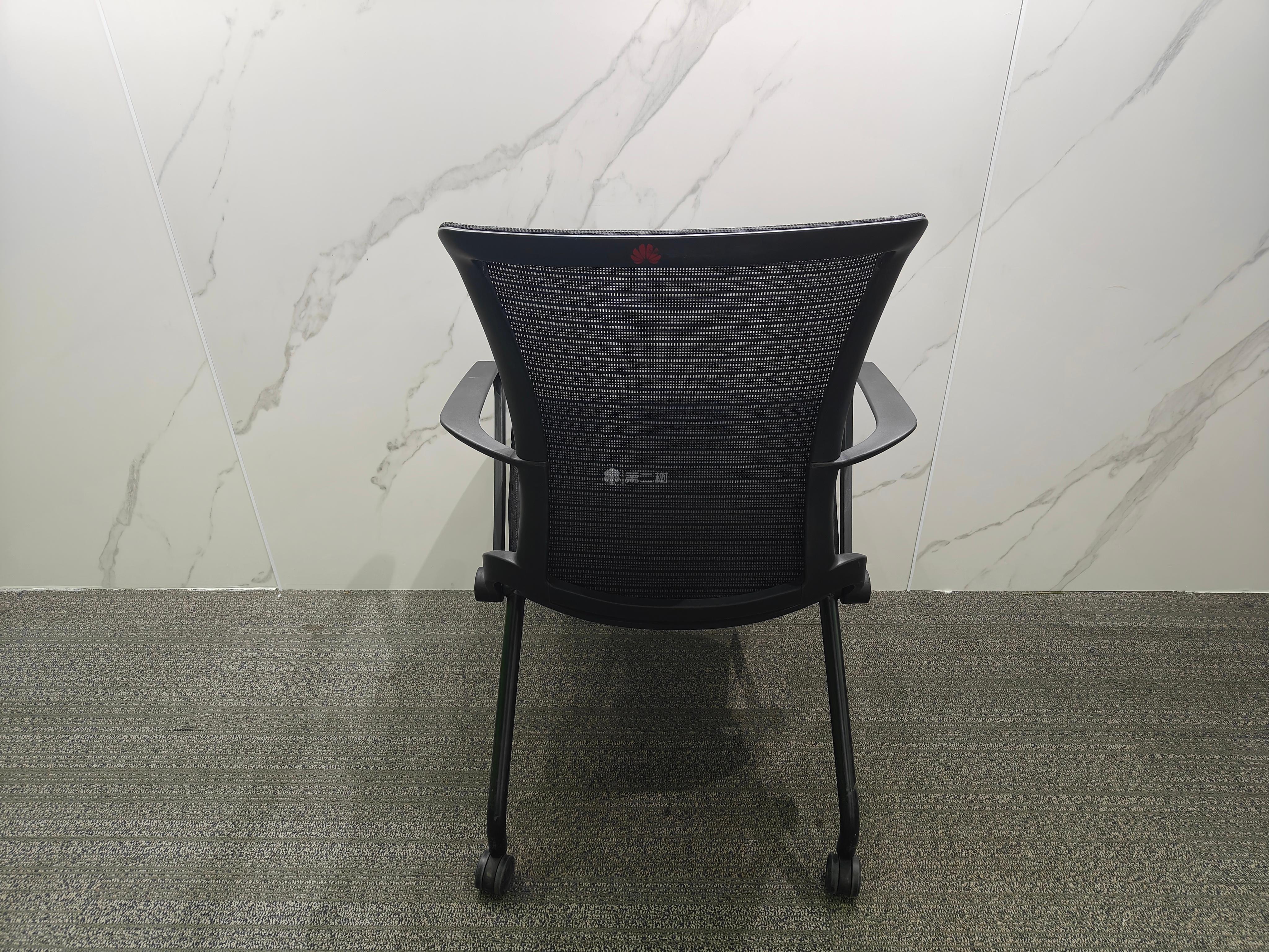 黑色二手折叠椅四脚椅会议椅培训椅可移动椅子