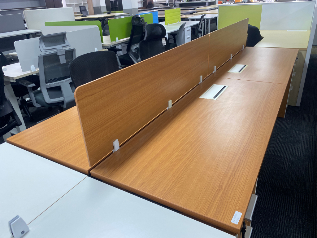 圣奥二手屏风工位职员桌员工办公桌开放式电脑桌子 带固定柜