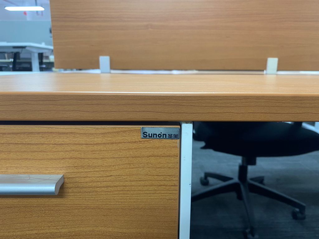 圣奥二手屏风工位职员桌员工办公桌开放式电脑桌子 带固定柜