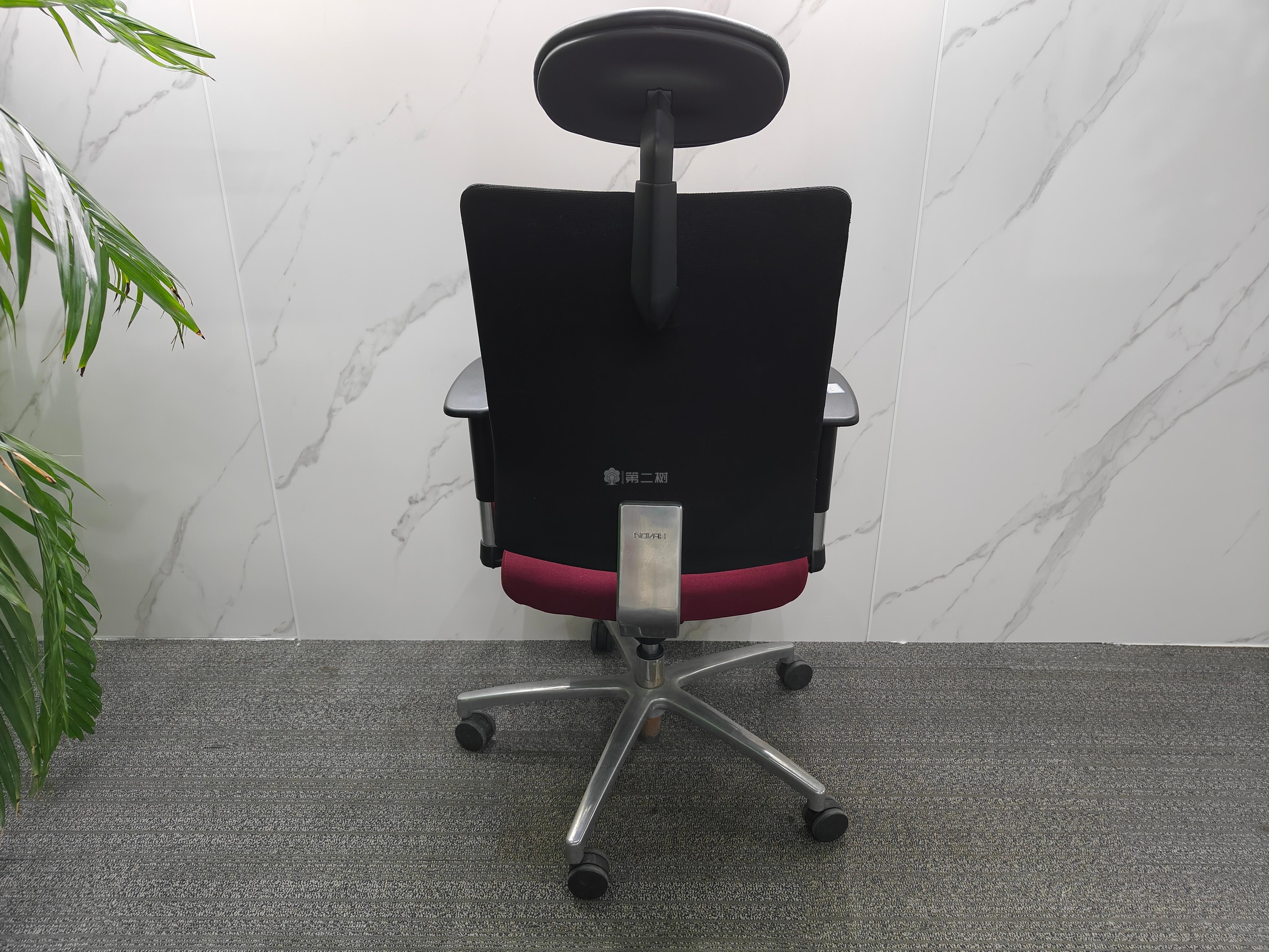 诺梵Novah二手办公椅布艺转椅电脑椅职员椅带头枕椅子