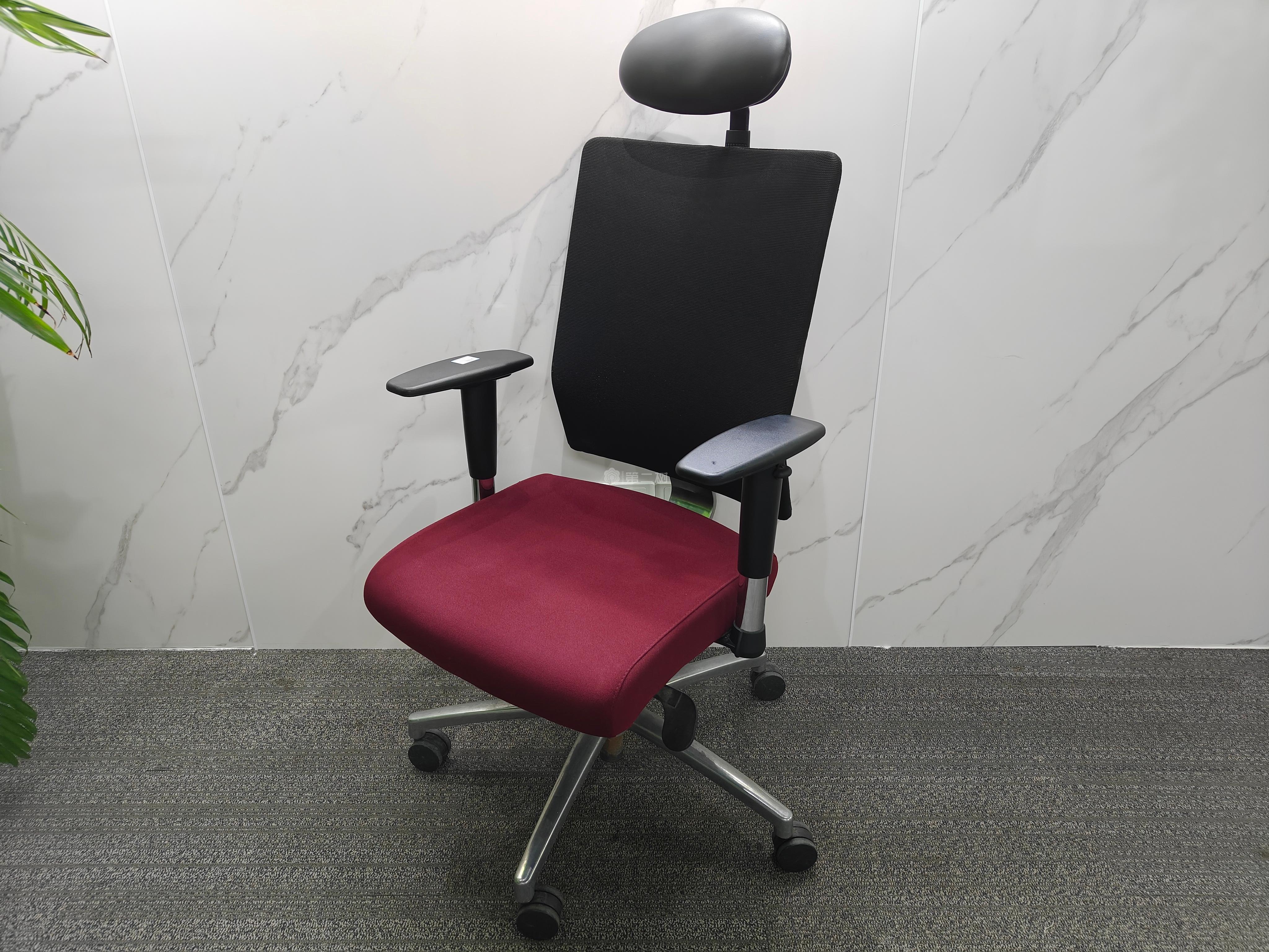 诺梵Novah二手办公椅布艺转椅电脑椅职员椅带头枕椅子