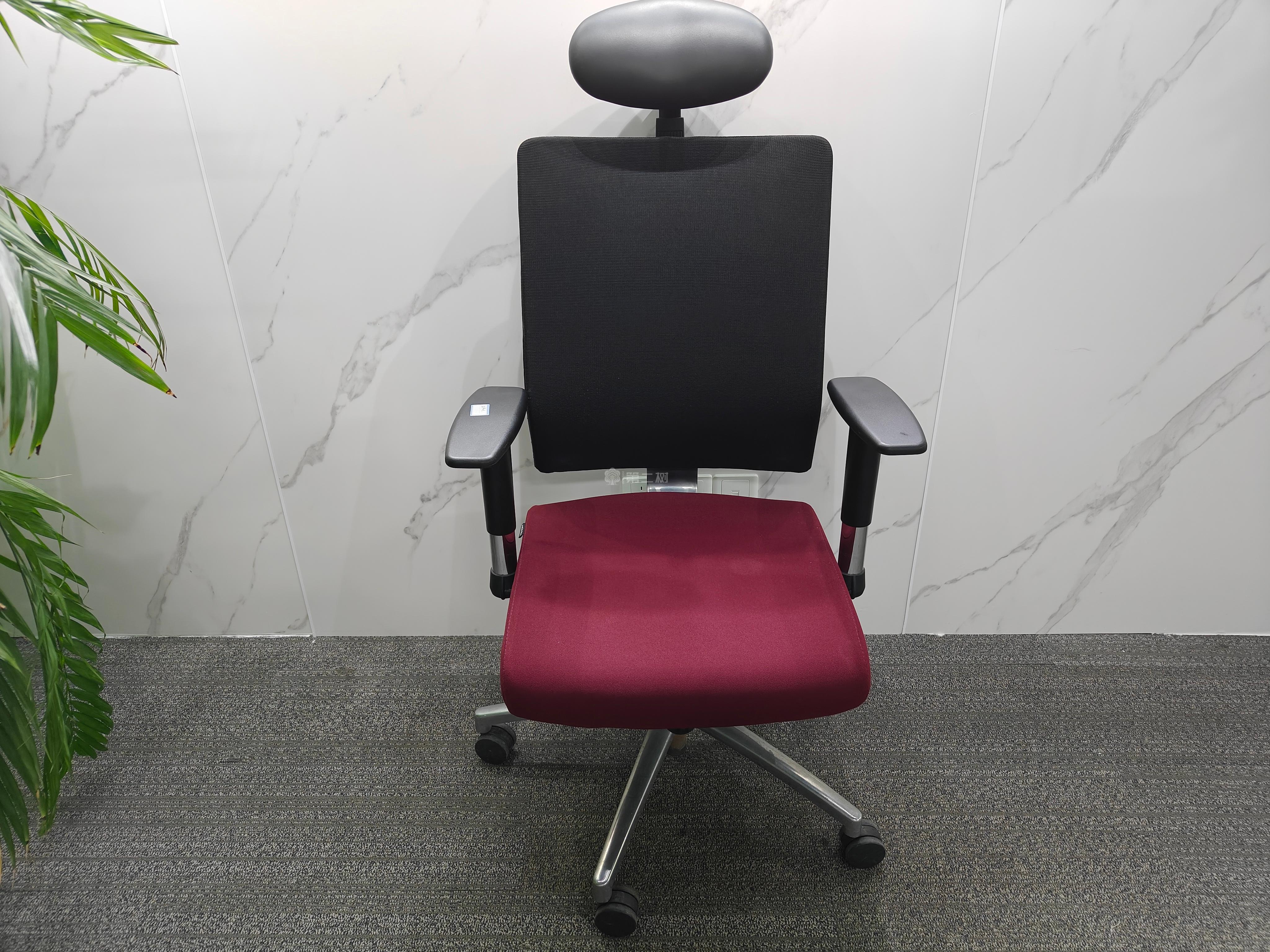 诺梵Novah二手办公椅布艺转椅电脑椅职员椅带头枕椅子