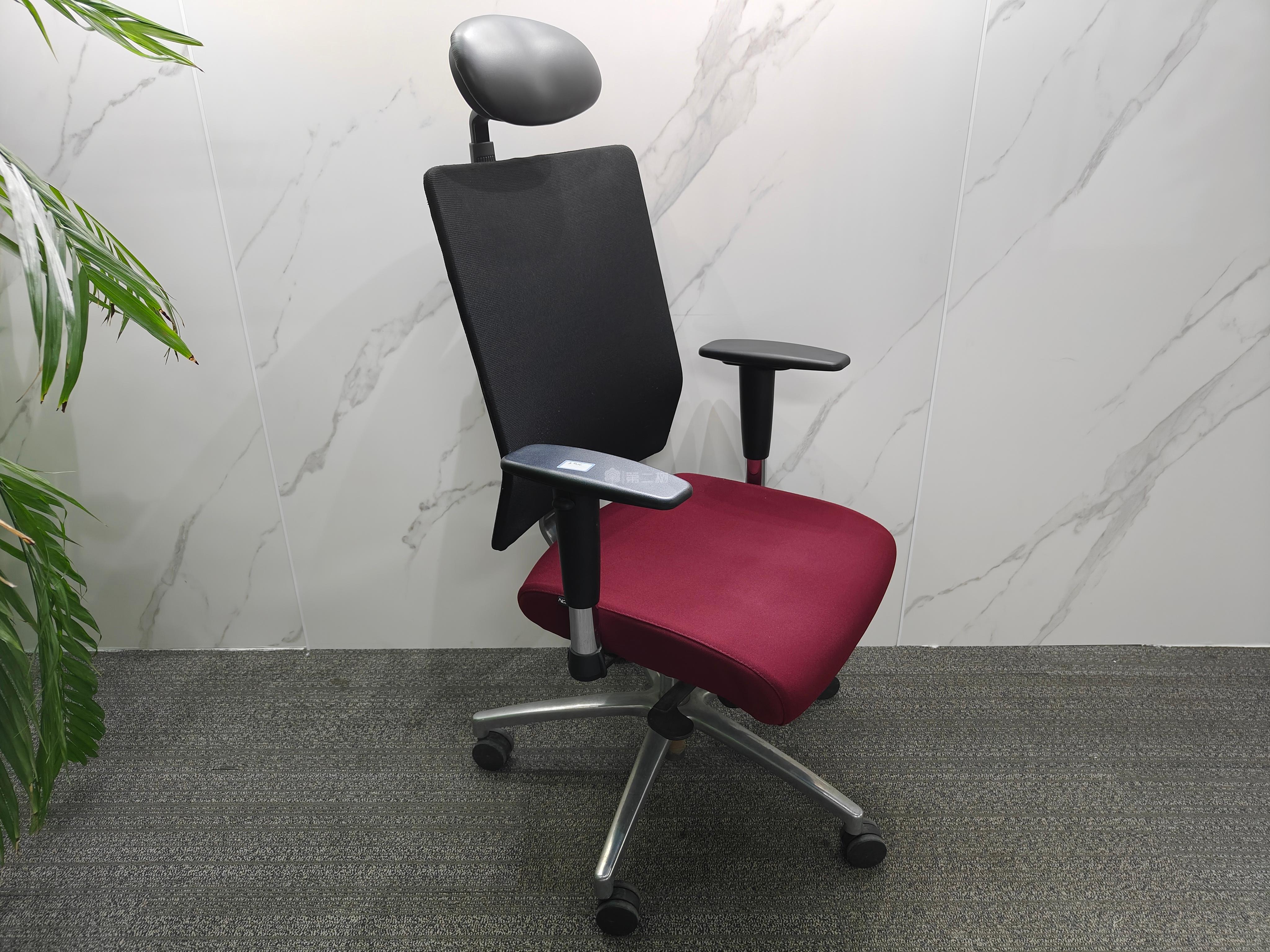 诺梵Novah二手办公椅布艺转椅电脑椅职员椅带头枕椅子