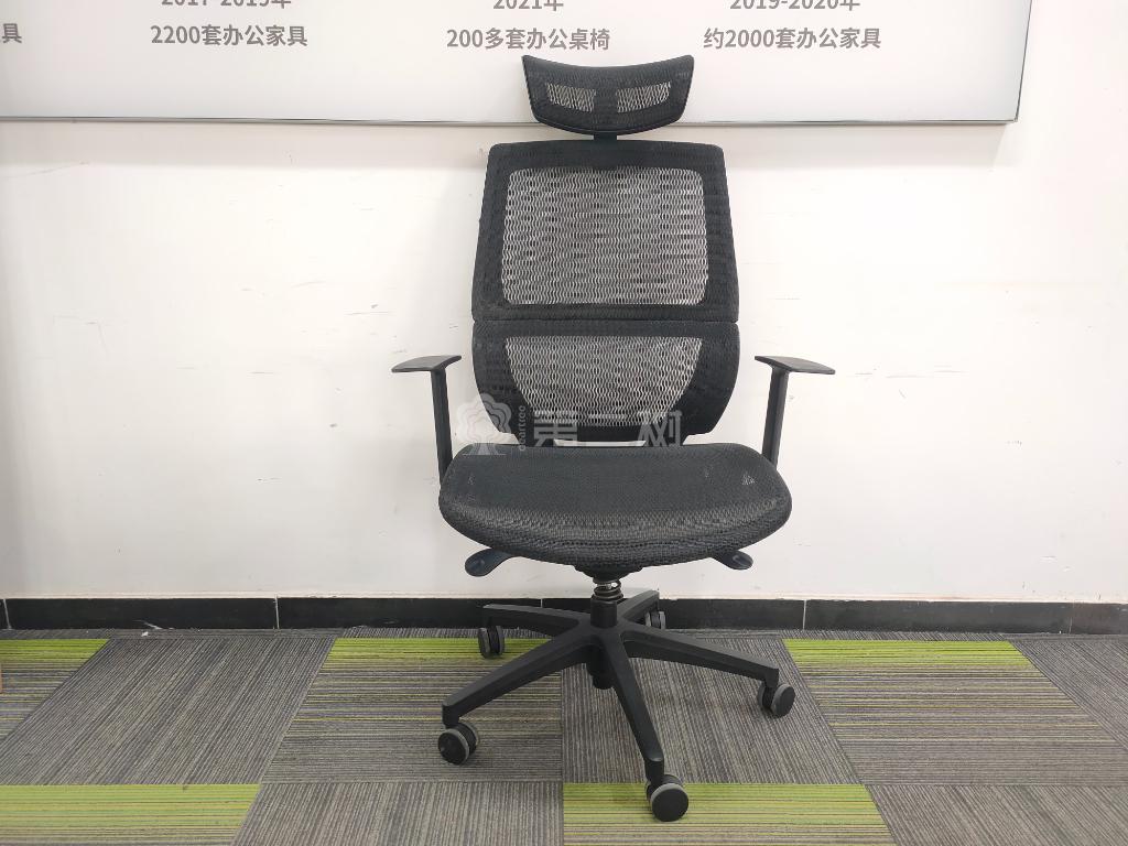 网布二手办公椅电脑椅职员椅黑色转椅人体工学椅