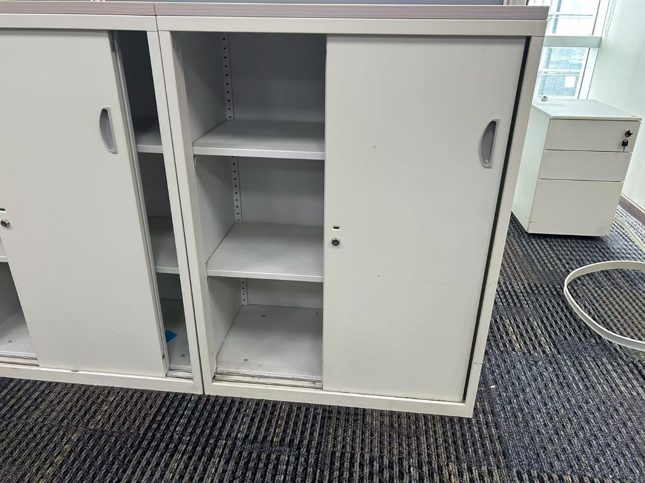 品牌二手文件柜中柜钢制储物柜隔断柜三层柜子推拉门柜