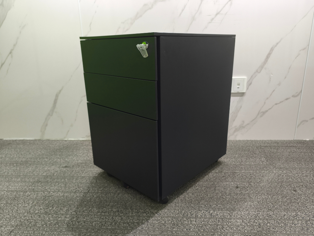 圣奥二手活动柜小推柜桌下三抽柜钢制柜子储物柜抽屉柜