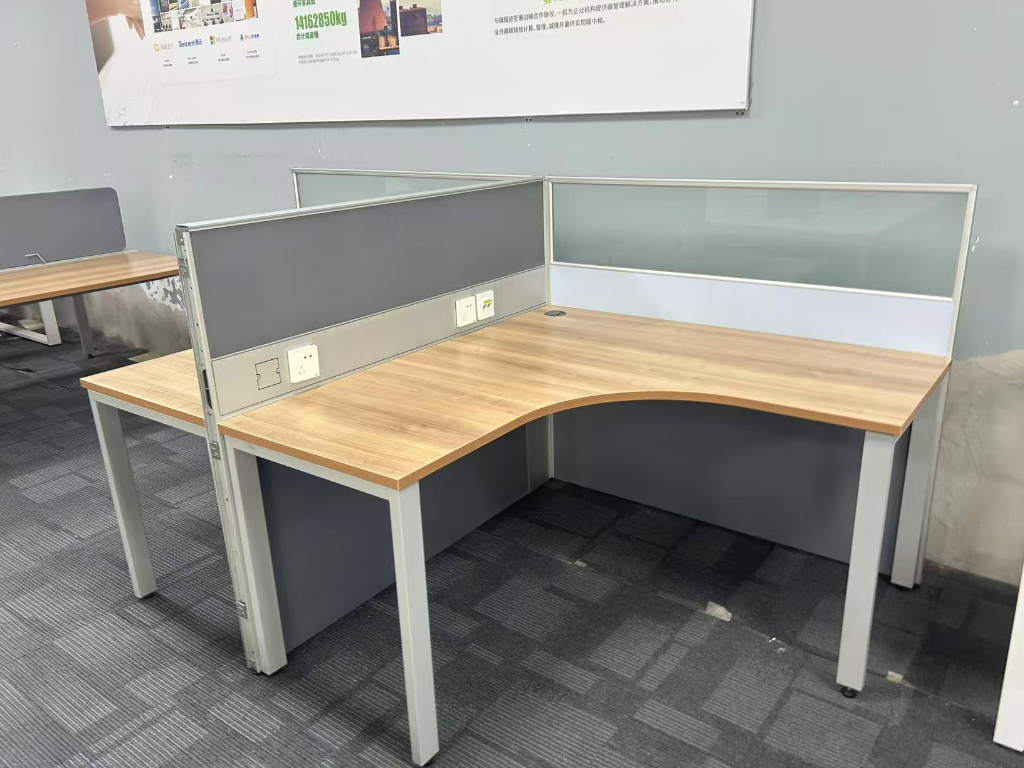Lamex/美时二手L型职员桌工位员工办公桌电脑桌屏风工位