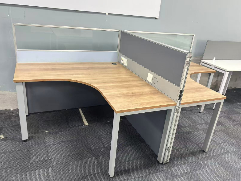 Lamex/美时二手L型职员桌工位员工办公桌电脑桌屏风工位