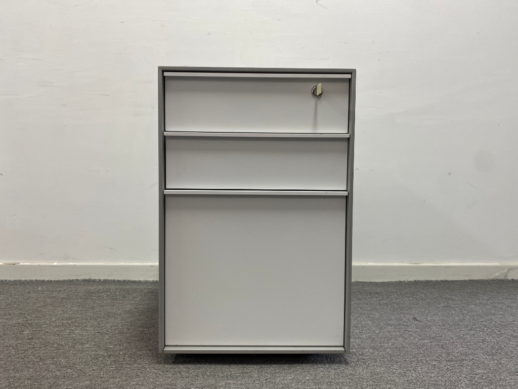 国誉Kokuyo二手活动柜钢制小推柜三抽柜子储物柜桌下柜