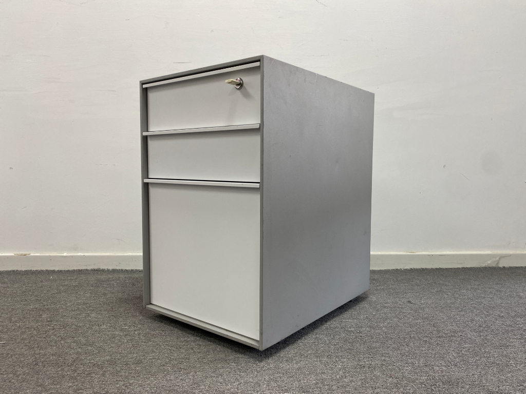 国誉Kokuyo二手活动柜钢制小推柜三抽柜子储物柜桌下柜