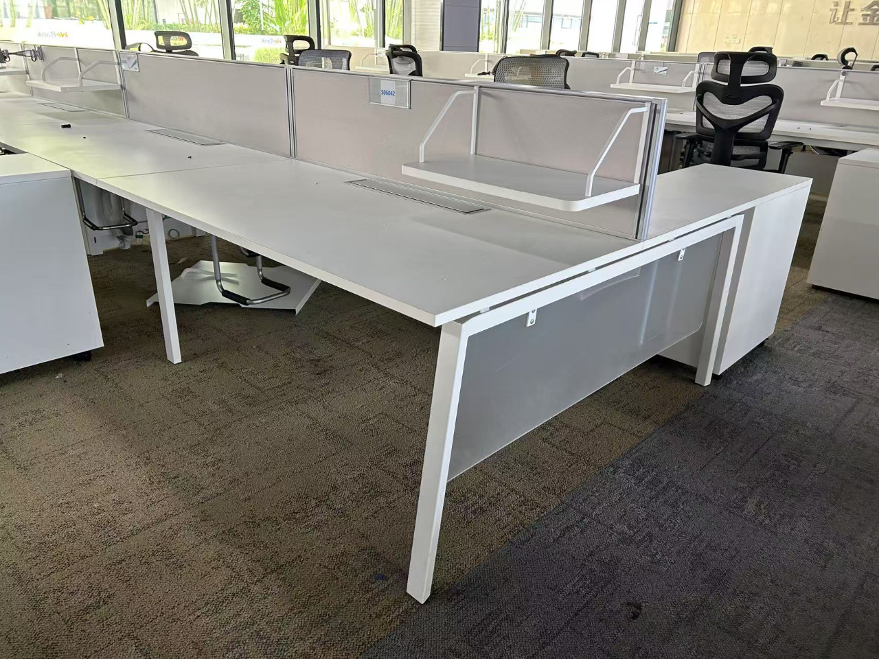 9成新欧林二手办公桌员工屏风工位卡座职员桌长条桌子