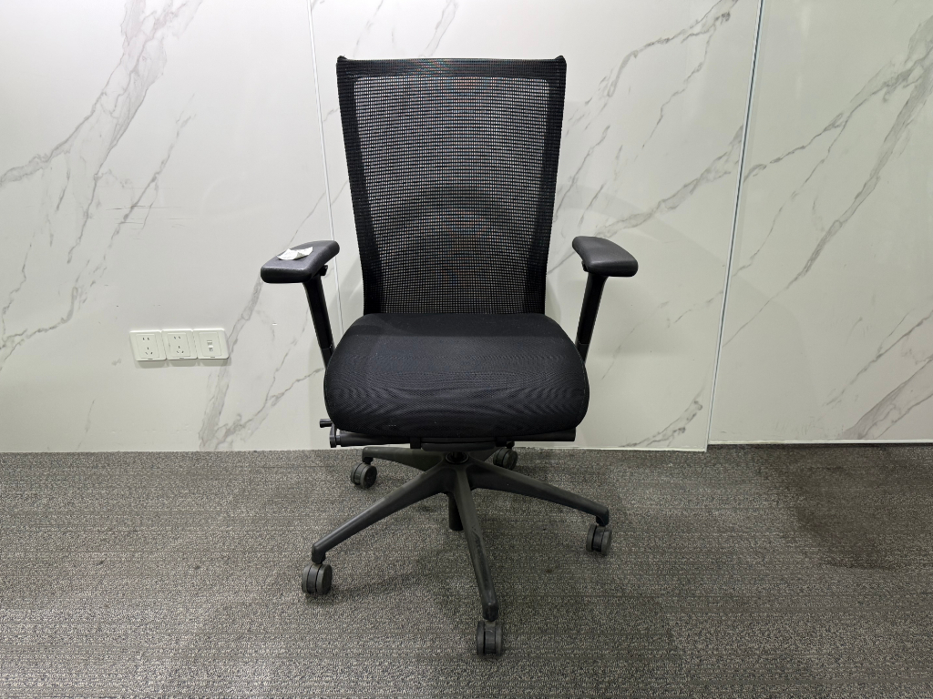 诺梵Novah二手办公椅员工椅布艺转椅电脑椅职员椅带头枕椅子