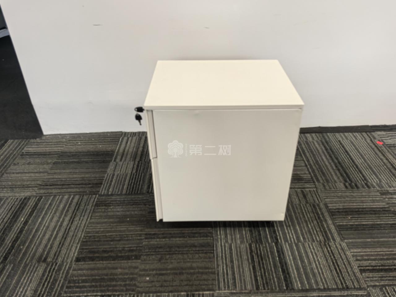 钢制二手小推柜活动柜两抽桌下柜储物柜可移动柜子