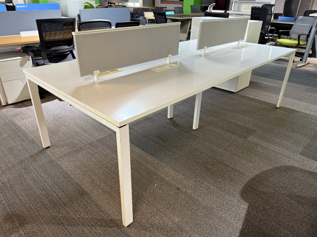 震旦二手办公桌电脑桌职员工位员工开放式直条桌子