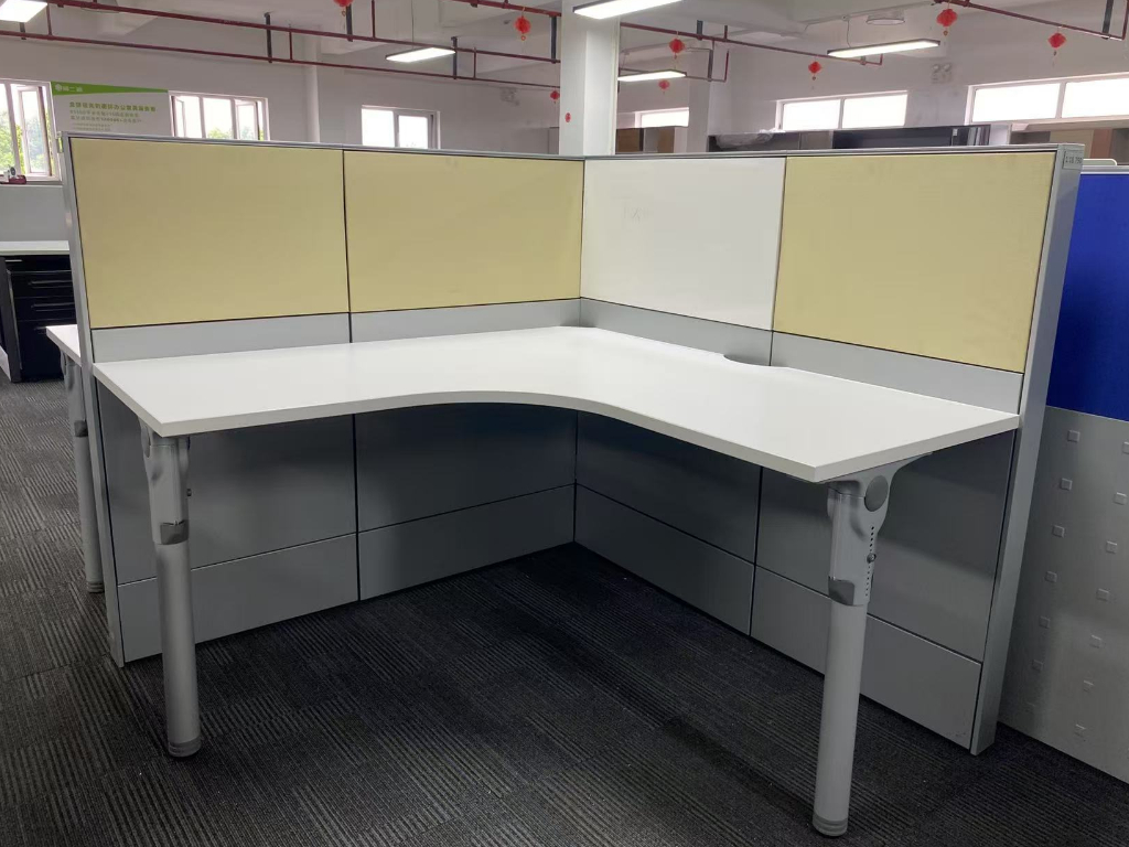 Haworth/海沃氏二手L型屏风工位员工办公桌电脑桌职员桌子