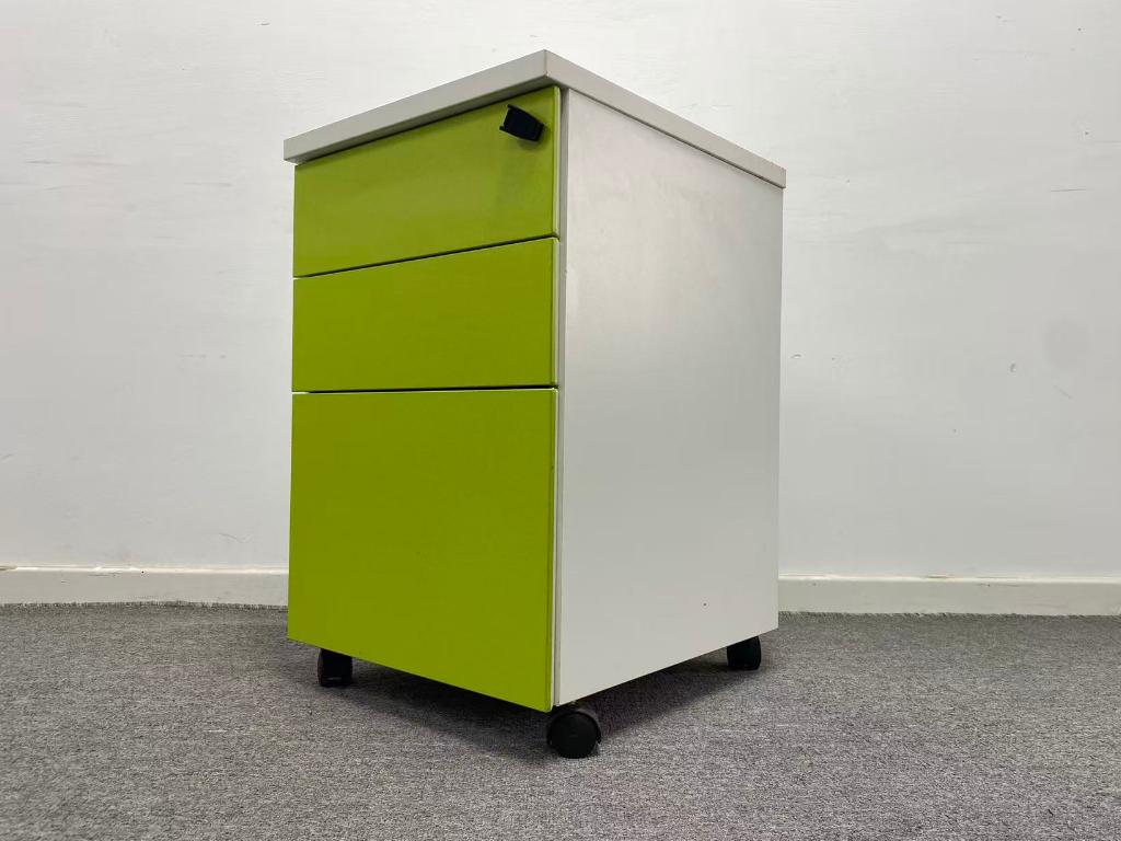 木质二手活动柜三抽小推柜可移动储物柜文件柜矮柜