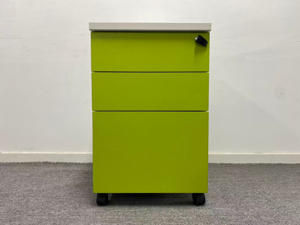 木质二手活动柜三抽小推柜可移动储物柜文件柜矮柜