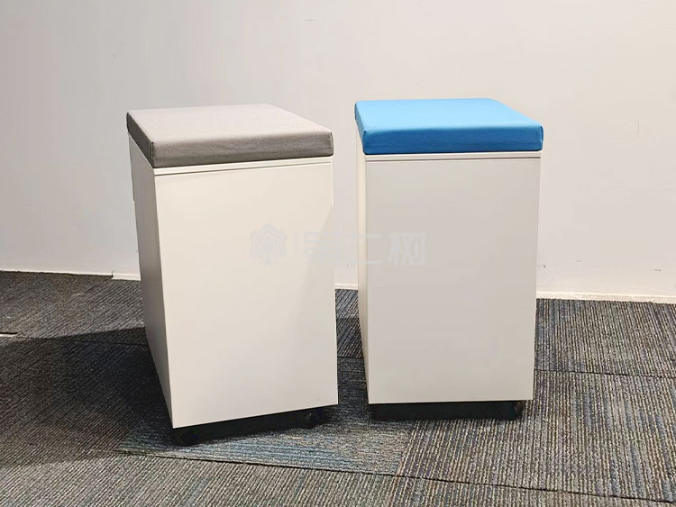 9成新钢制二手两抽柜桌下小推柜活动柜储物二手柜子